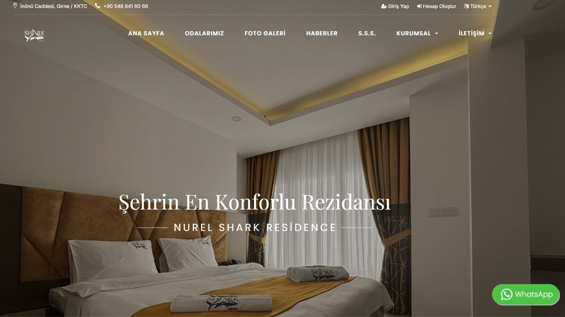 Nurel Shark Residence Web Platformu